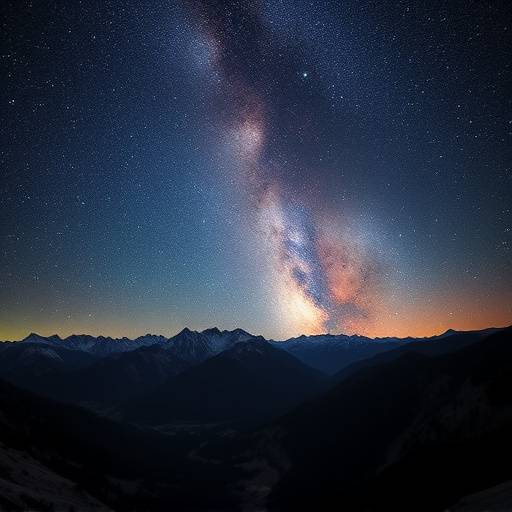 Fotograf&radic;&ne;a de un cielo nocturno estrellado sobre las monta&radic;&plusmn;as de Sierra Nevada, mostrando la V&radic;&ne;a L&radic;&deg;ctea