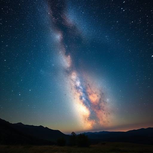 Imagen de la galaxia de Andr칩meda, nuestra vecina c칩smica, capturada durante una sesi칩n de astrofotograf칤a de larga exposici칩n en un retiro en un lugar remoto.