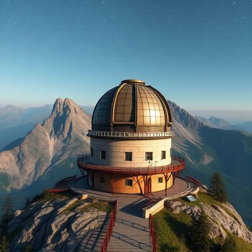 Imagen que muestra un observatorio de monta&radic;&plusmn;a rodeado de nubes, ilustrando las posibles condiciones clim&radic;&deg;ticas adversas.