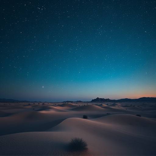 Paisaje nocturno del desierto de Almer칤a con una constelaci칩n brillante
